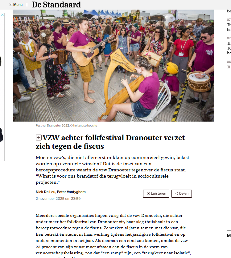 dranoeter vzw fiscus 